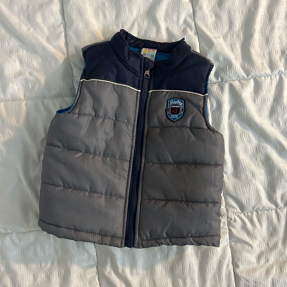 Healthtex Navy and Gray Puffer Vest